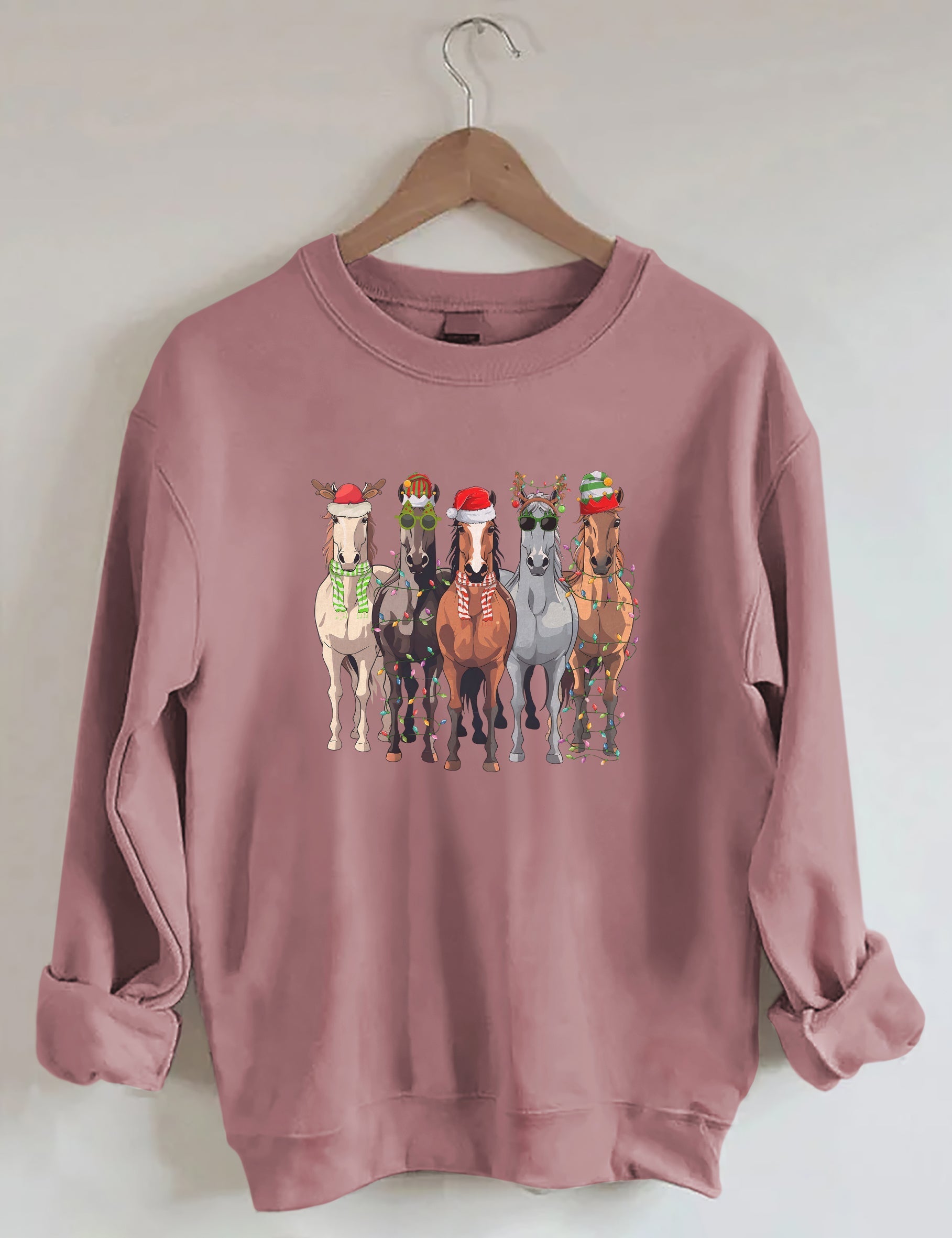 Horses Merry Christmas Sweatshirt