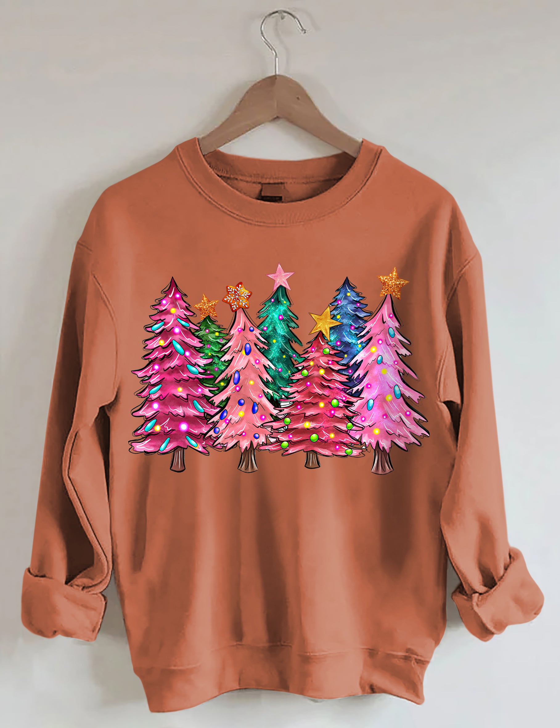 Christmas Trees With Lights Sweatshirt