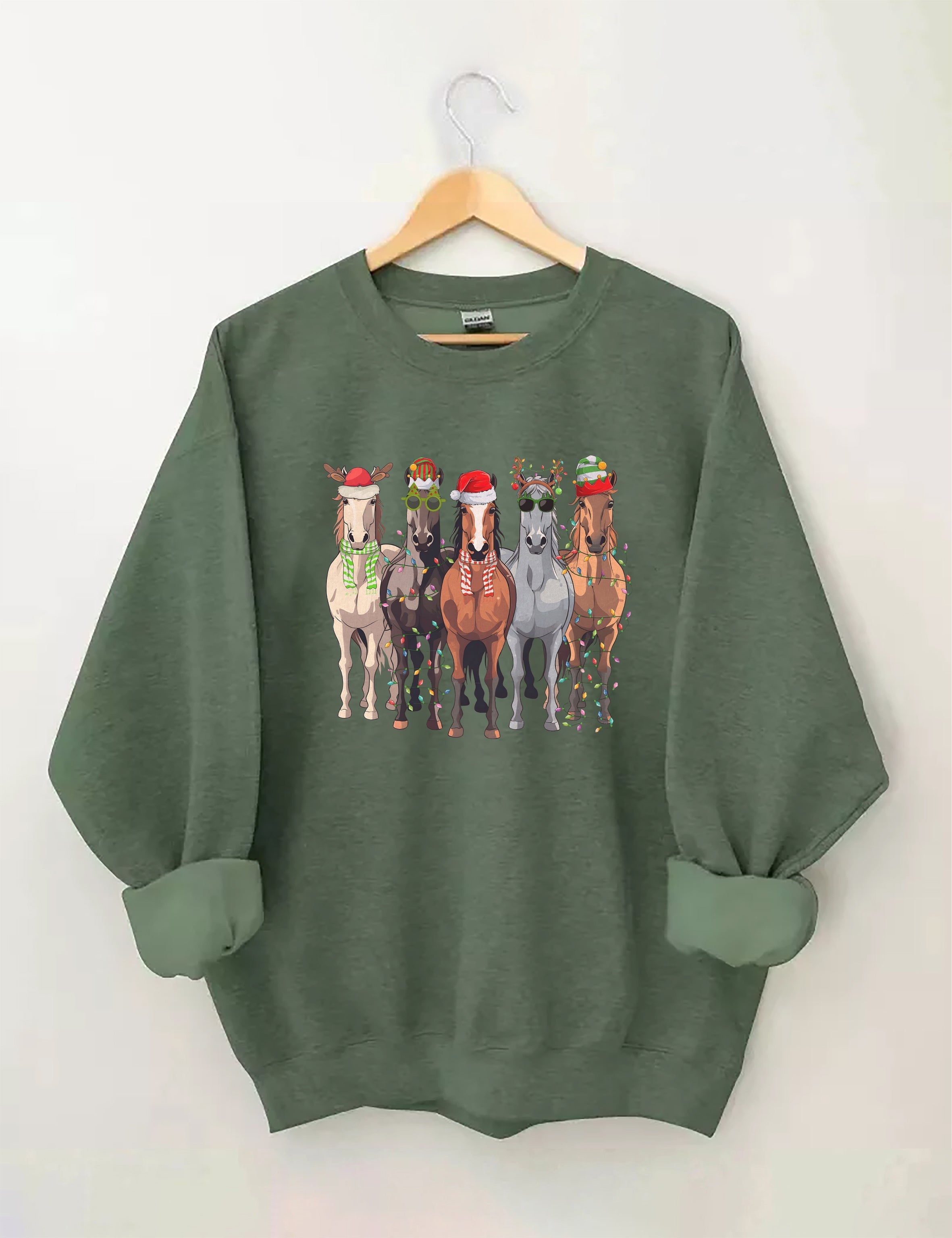 Horses Merry Christmas Sweatshirt