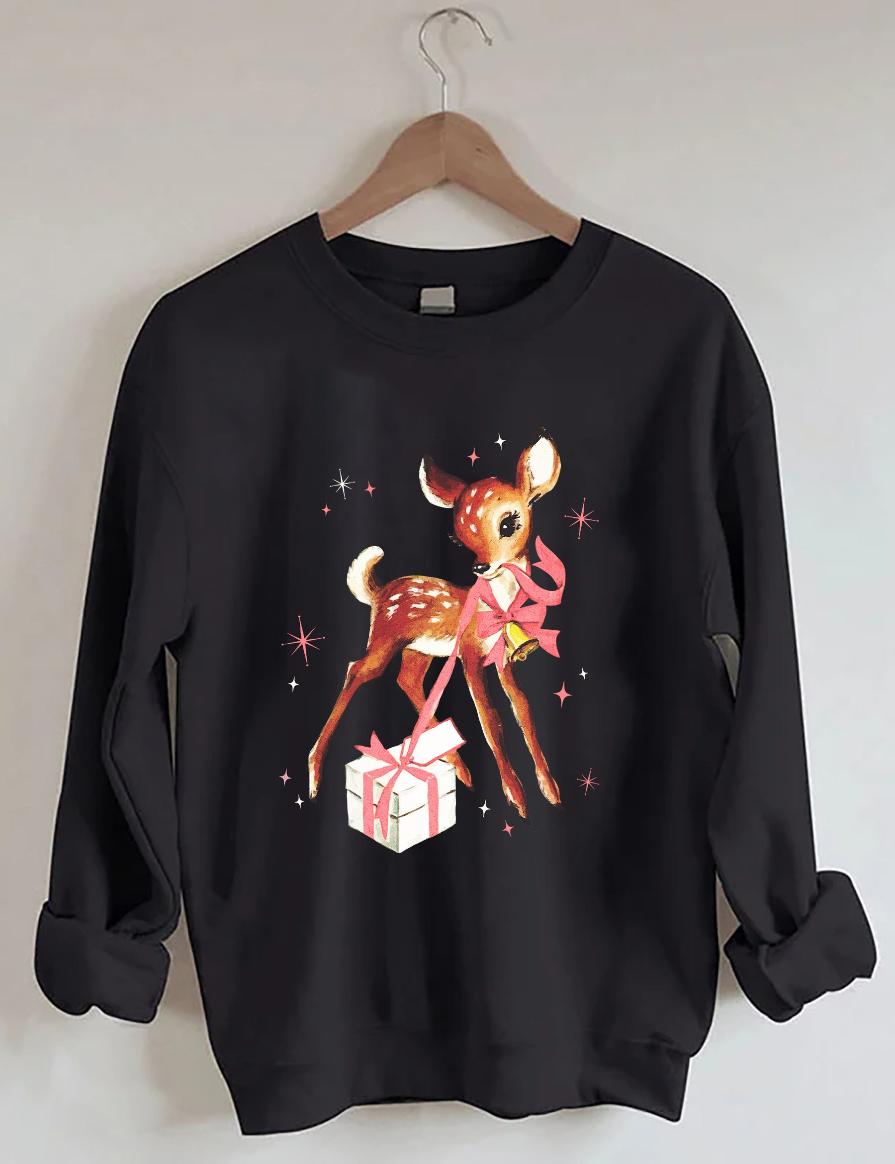 Reindeer Pink Christmas Sweatshirt