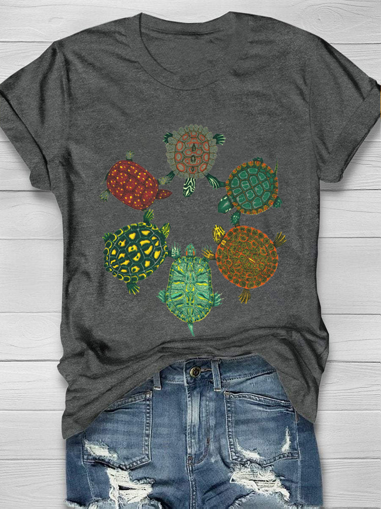 Turtle Circle Adult Sage T-shirt