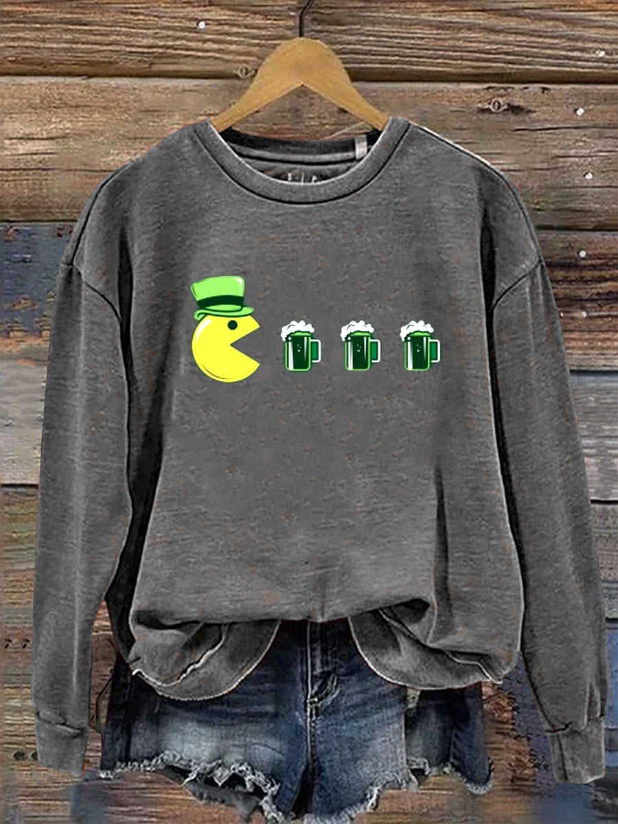 Funny Drink Beer St Patricks Day Casual Sweatshirt