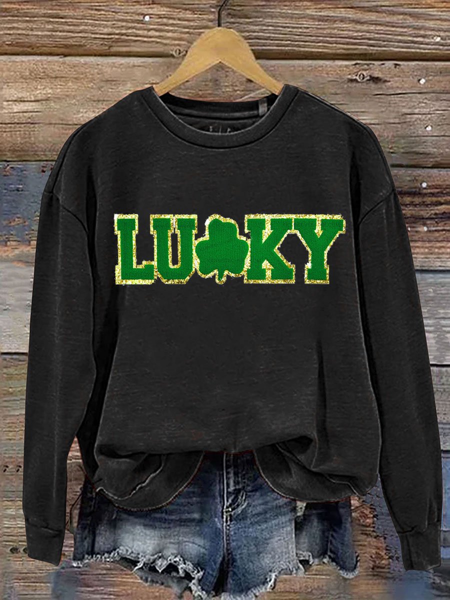 St. Patrick's Day Print Casual Sweatshirt