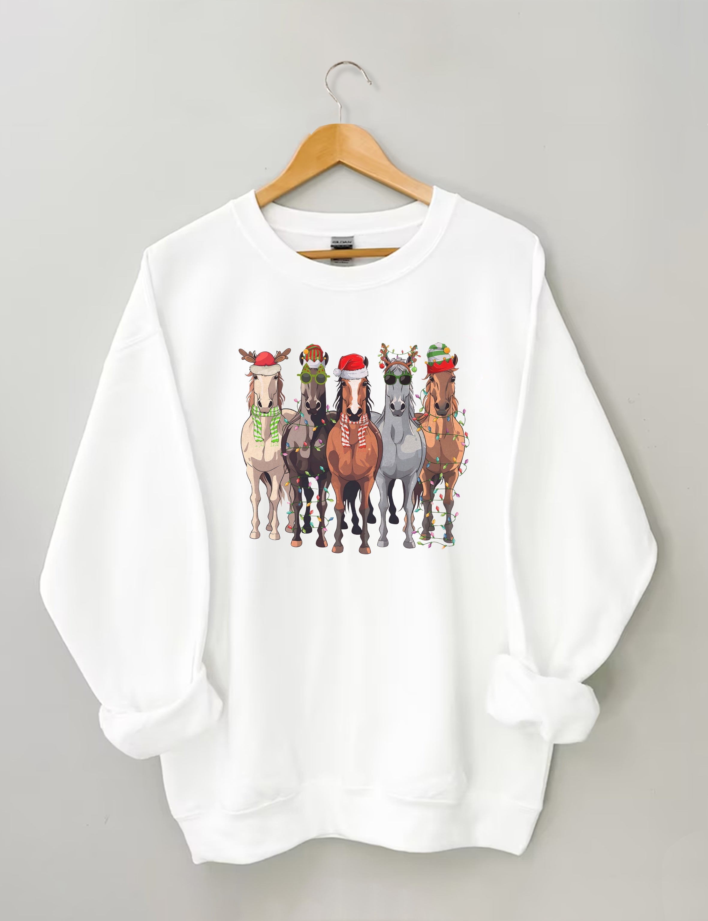 Horses Merry Christmas Sweatshirt