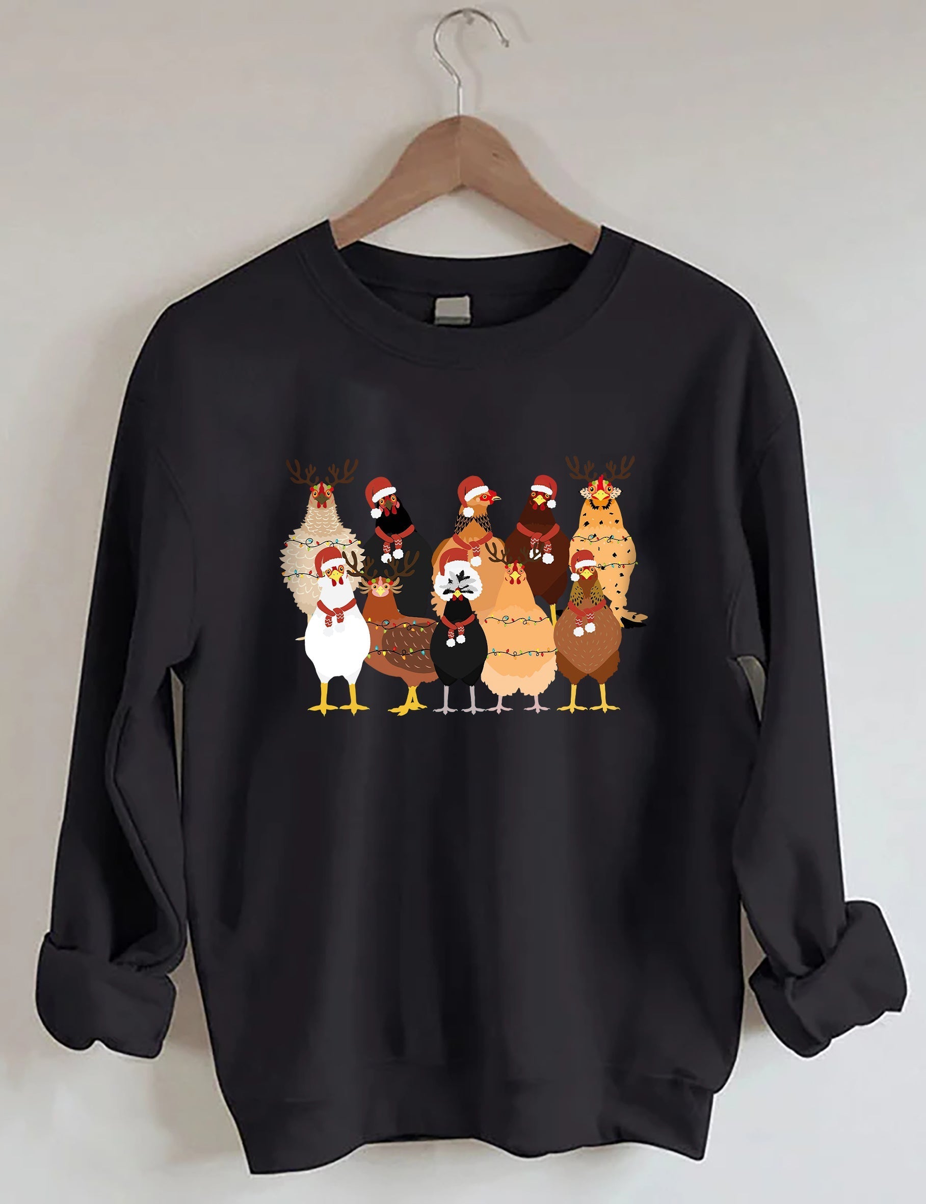 Cute Christmas Chickens Sweatshirt