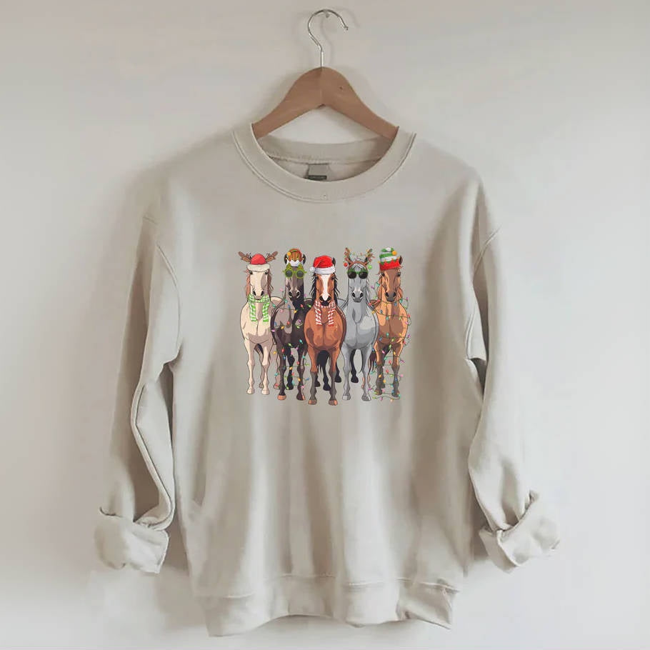 Horses Merry Christmas Sweatshirt