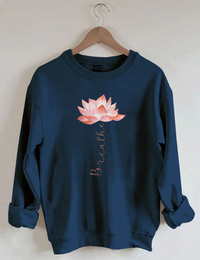 Lotus Flower Breathe Yoga Sweatshirt