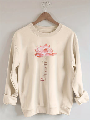 Lotus Flower Breathe Yoga Sweatshirt