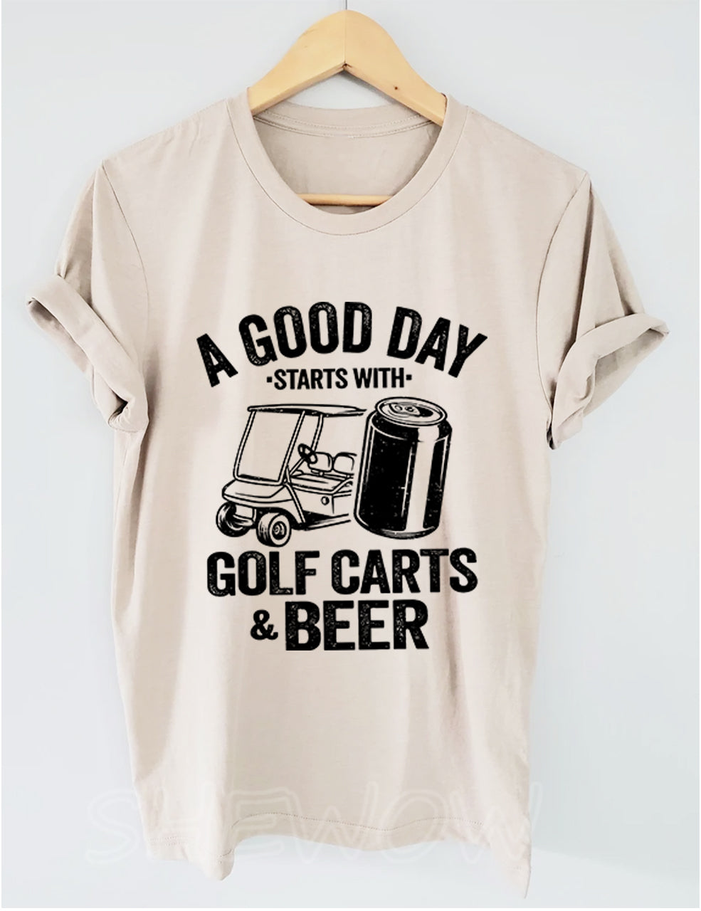 A Good Day Starts With Golf Carts And Beer T-shirt