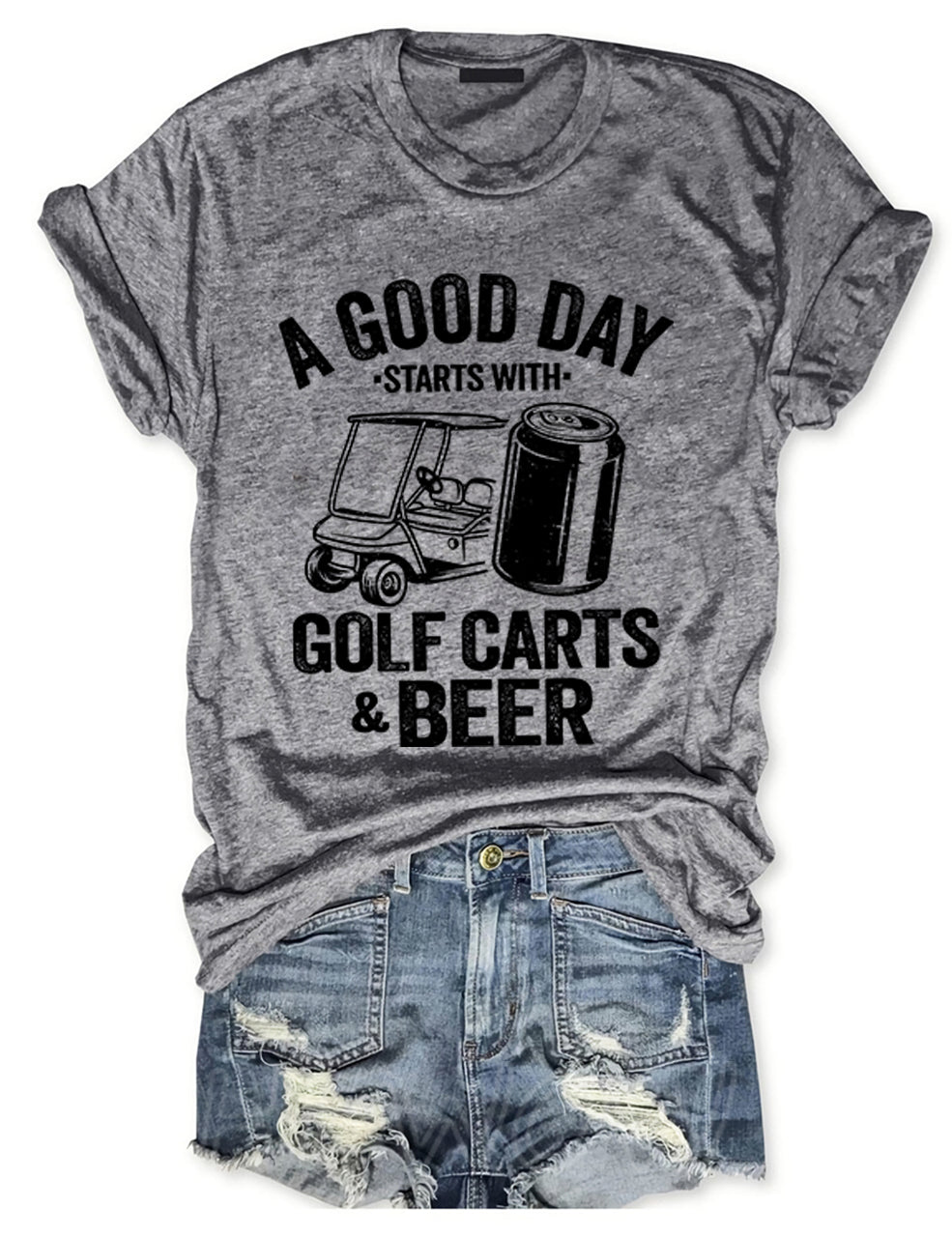 A Good Day Starts With Golf Carts And Beer T-shirt