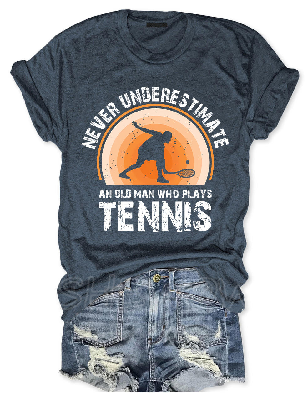 Never Underestimate An Old Man Who Plays Tennis T-shirt