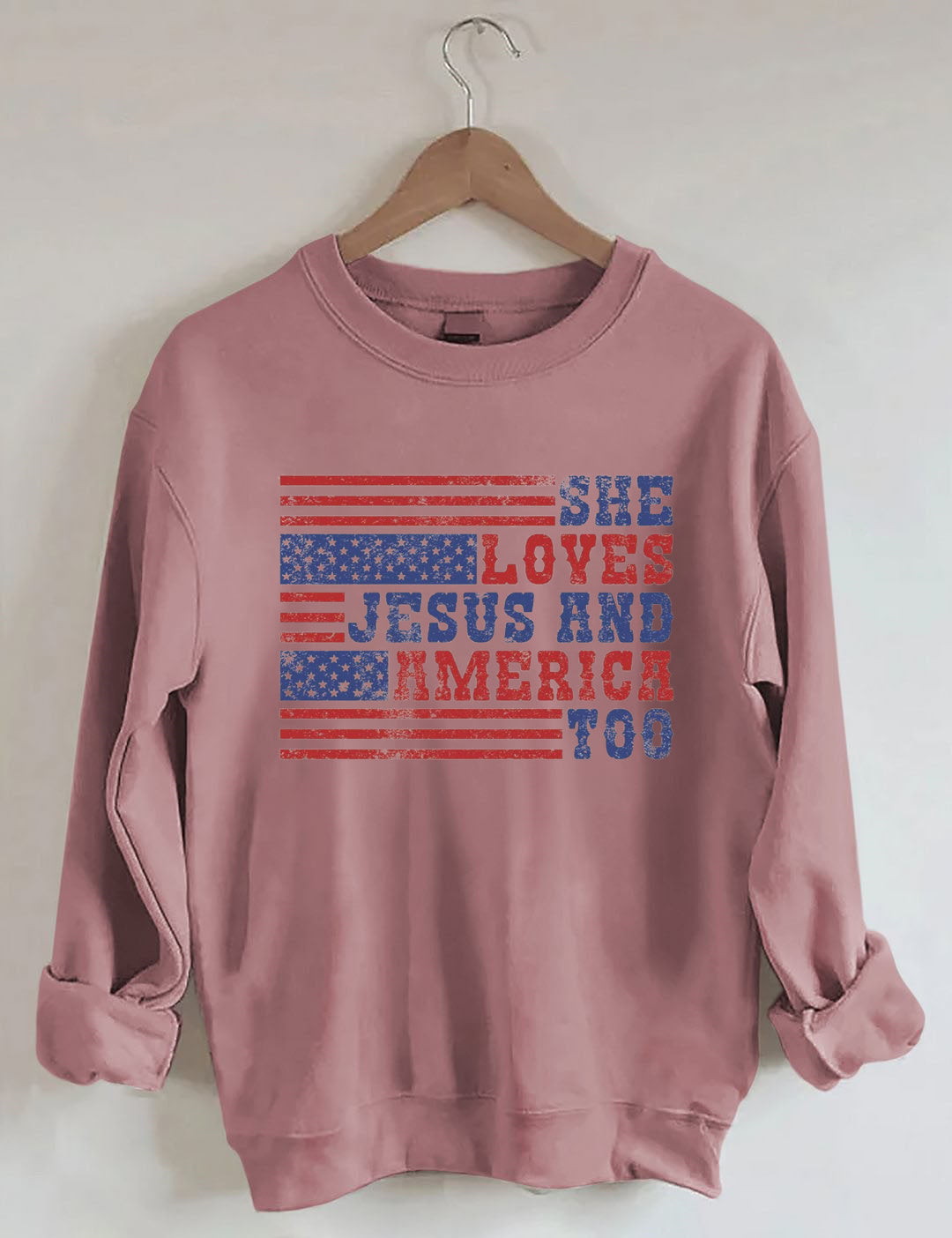 She Loves Jesus And America Too Sweatshirt