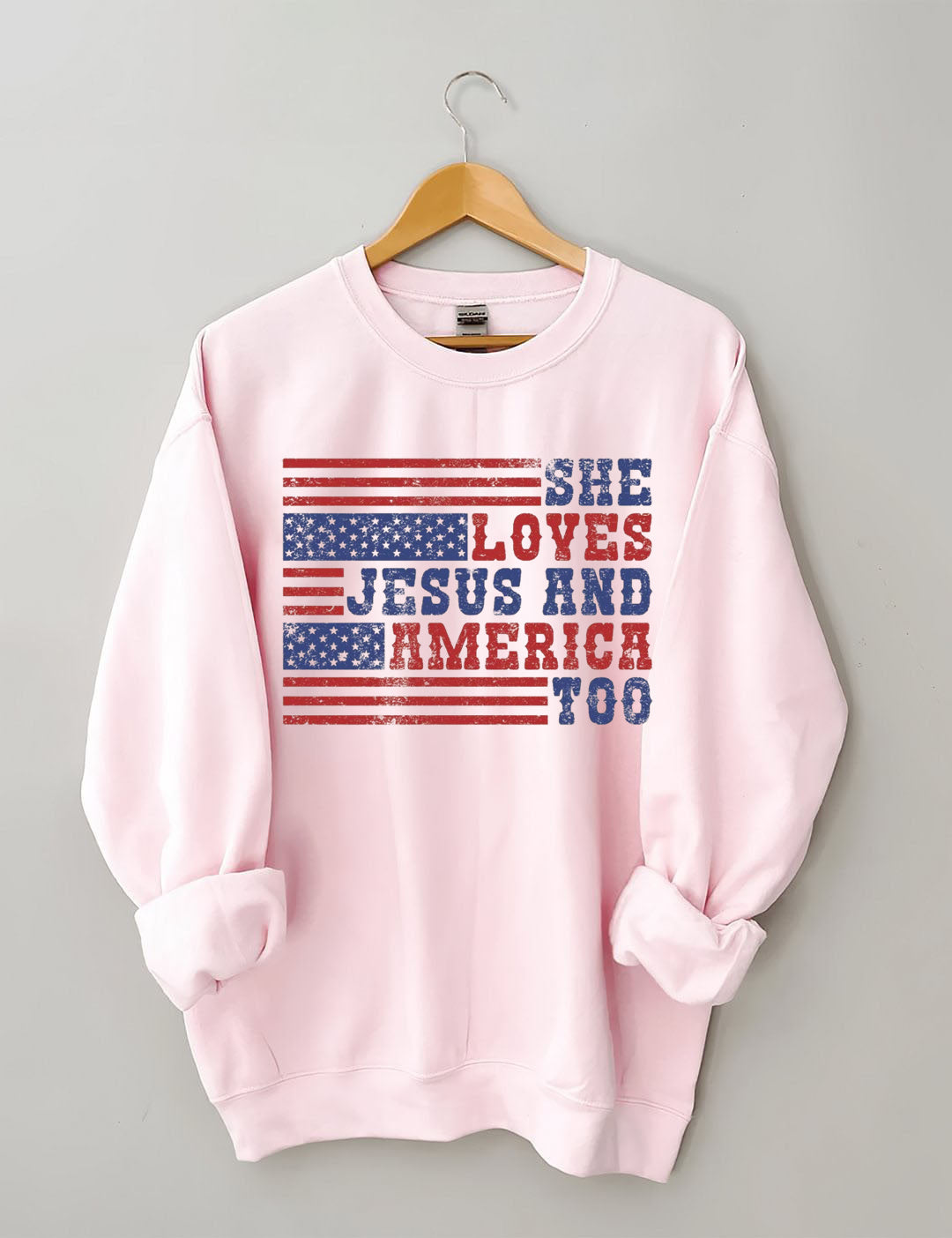 She Loves Jesus And America Too Sweatshirt
