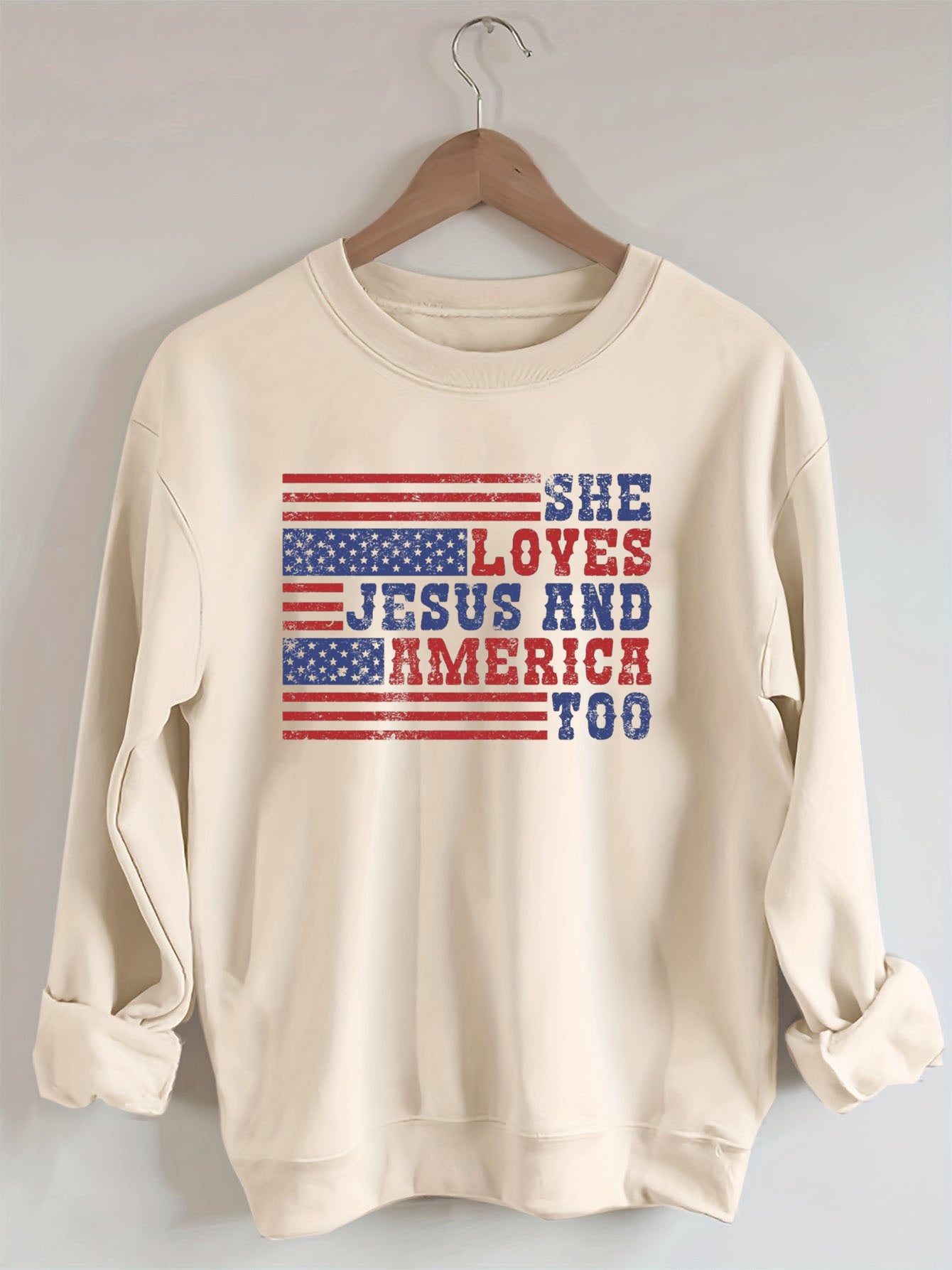 She Loves Jesus And America Too Sweatshirt