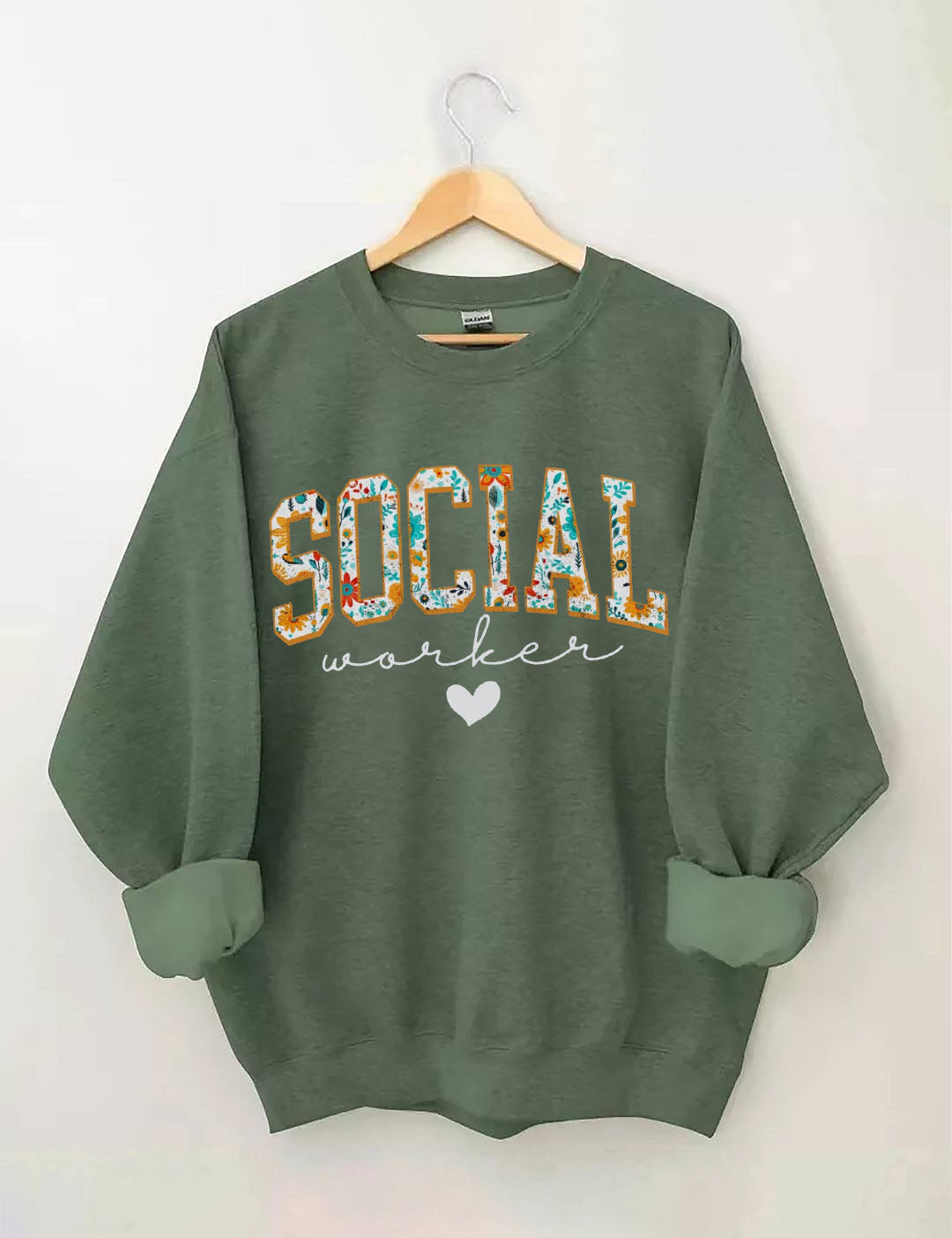 Floral Social Worker Sweatshirt