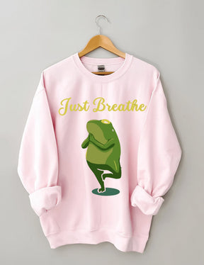 Funny Frog Yoga Gift Meditation Pilates Yoga Sweatshirt