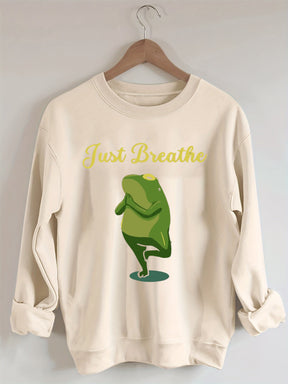 Funny Frog Yoga Gift Meditation Pilates Yoga Sweatshirt