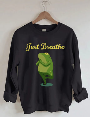Funny Frog Yoga Gift Meditation Pilates Yoga Sweatshirt