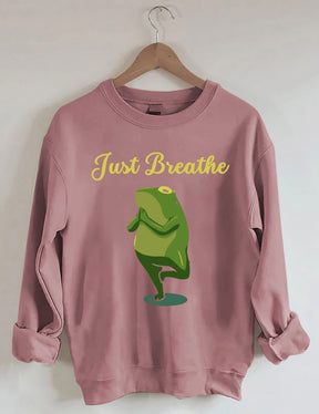 Funny Frog Yoga Gift Meditation Pilates Yoga Sweatshirt