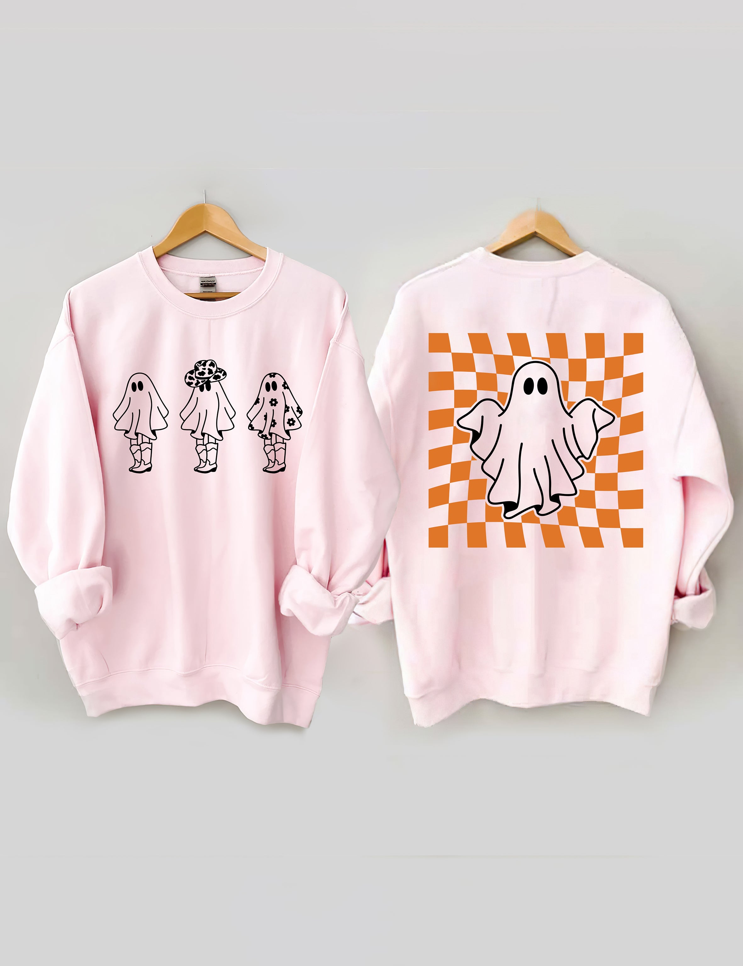 Ghost Outline Spooky Season Sweatshirt