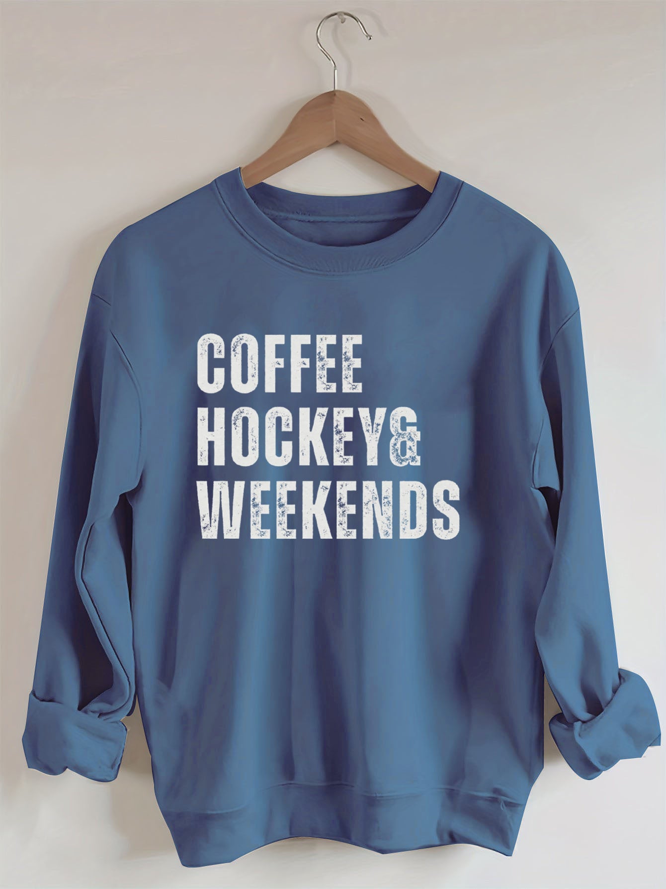 Coffee Hockey and Weekends Sweatshirt