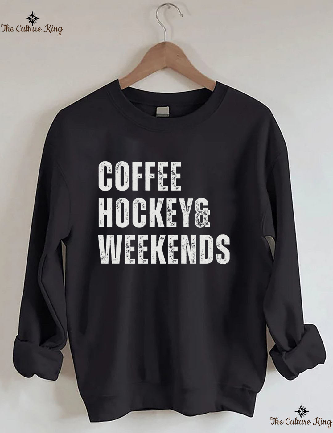Coffee Hockey and Weekends Sweatshirt