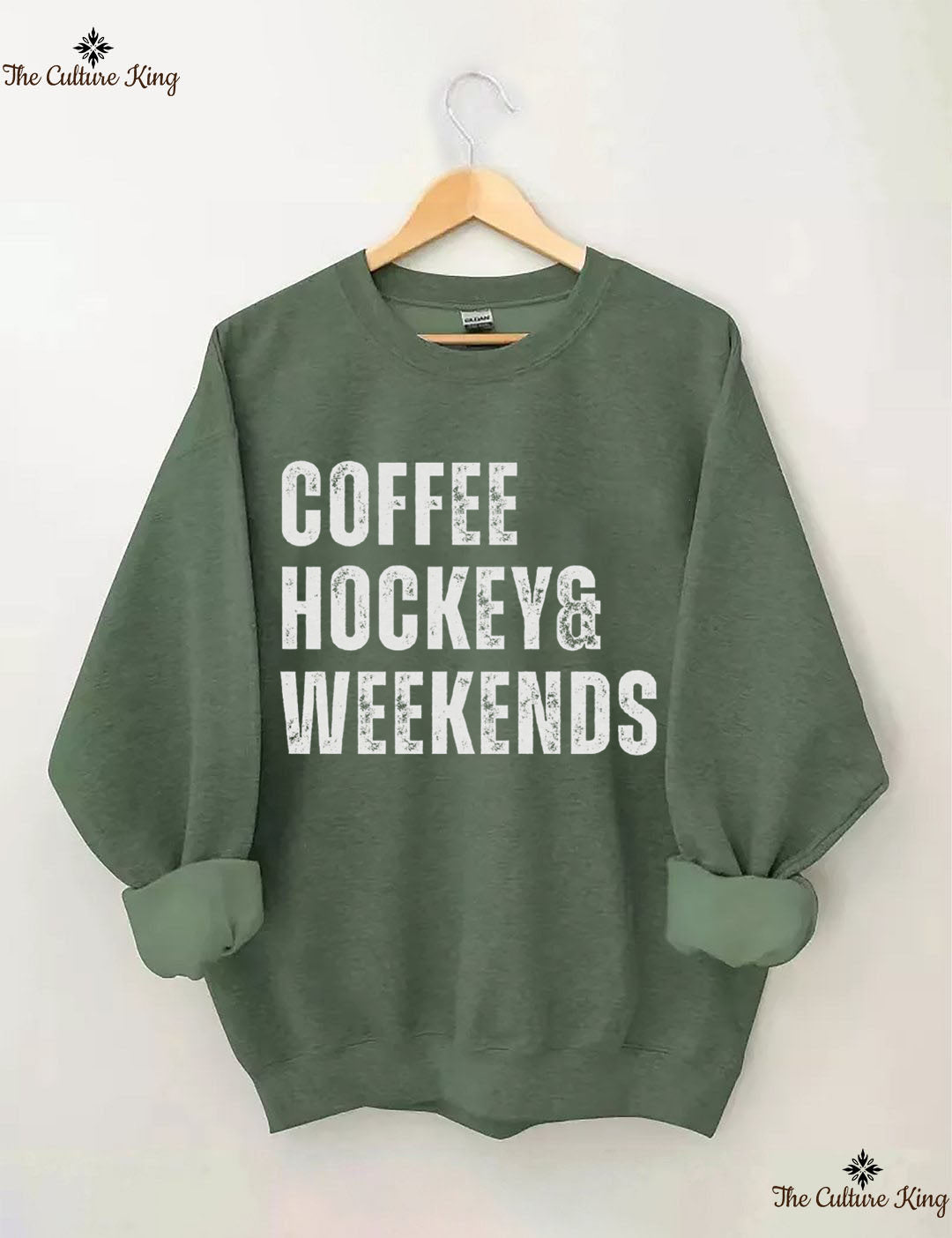 Coffee Hockey and Weekends Sweatshirt