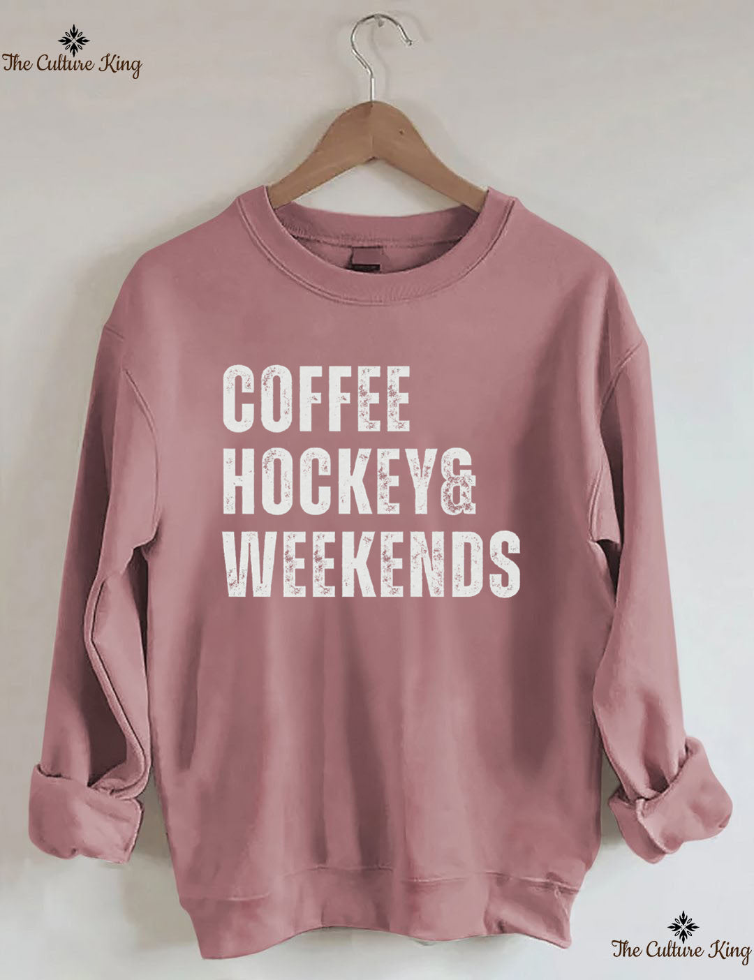 Coffee Hockey and Weekends Sweatshirt