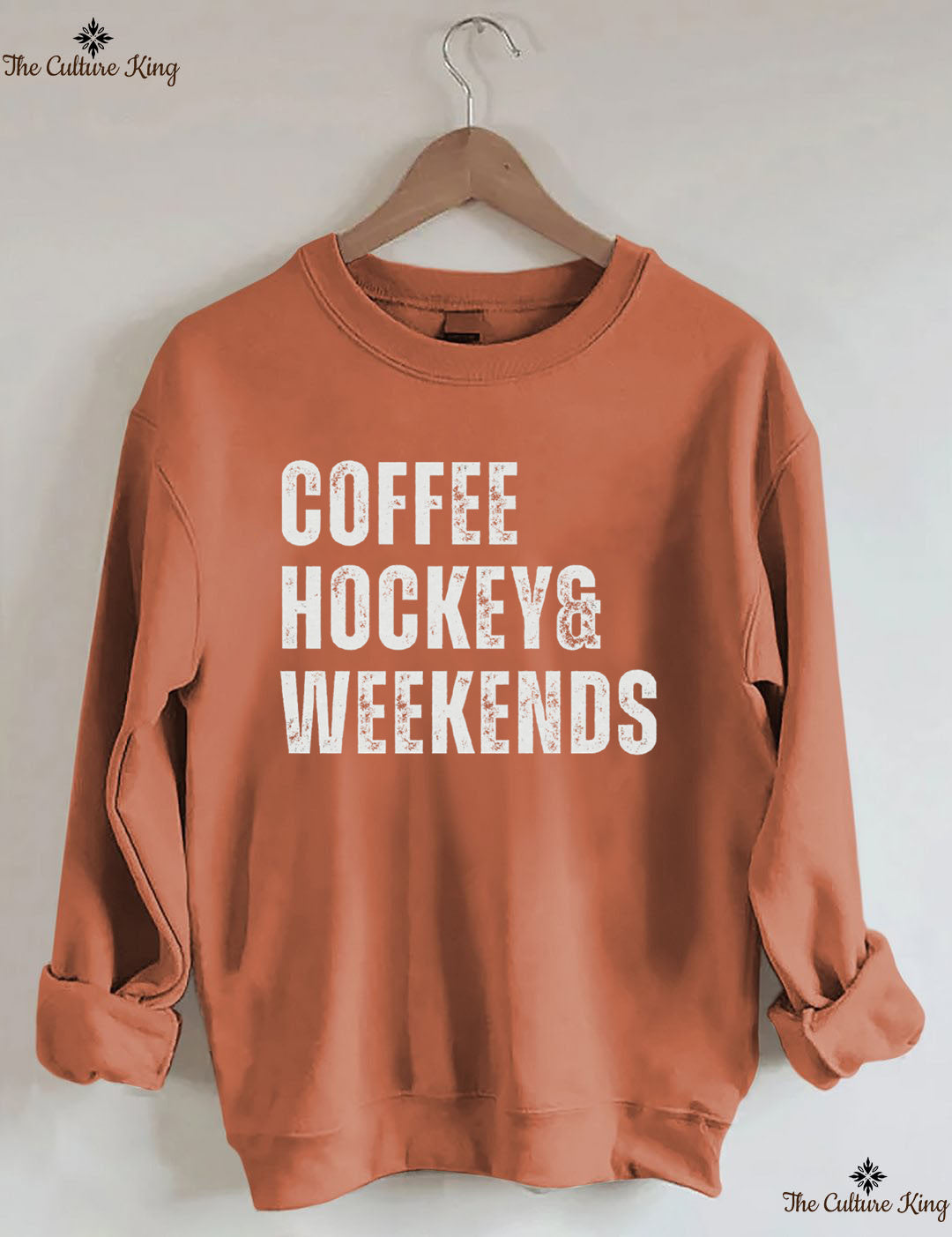 Coffee Hockey and Weekends Sweatshirt