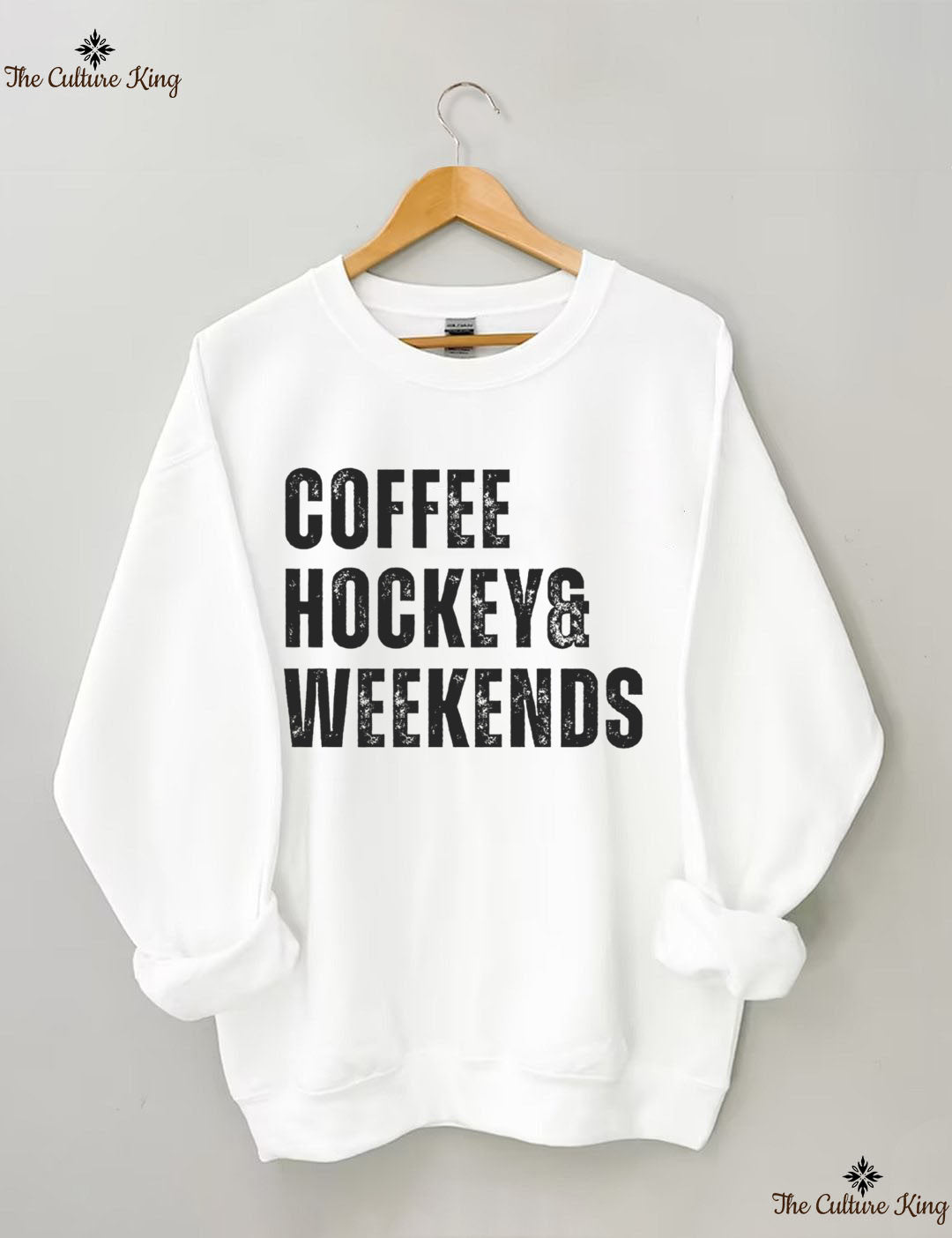 Coffee Hockey and Weekends Sweatshirt