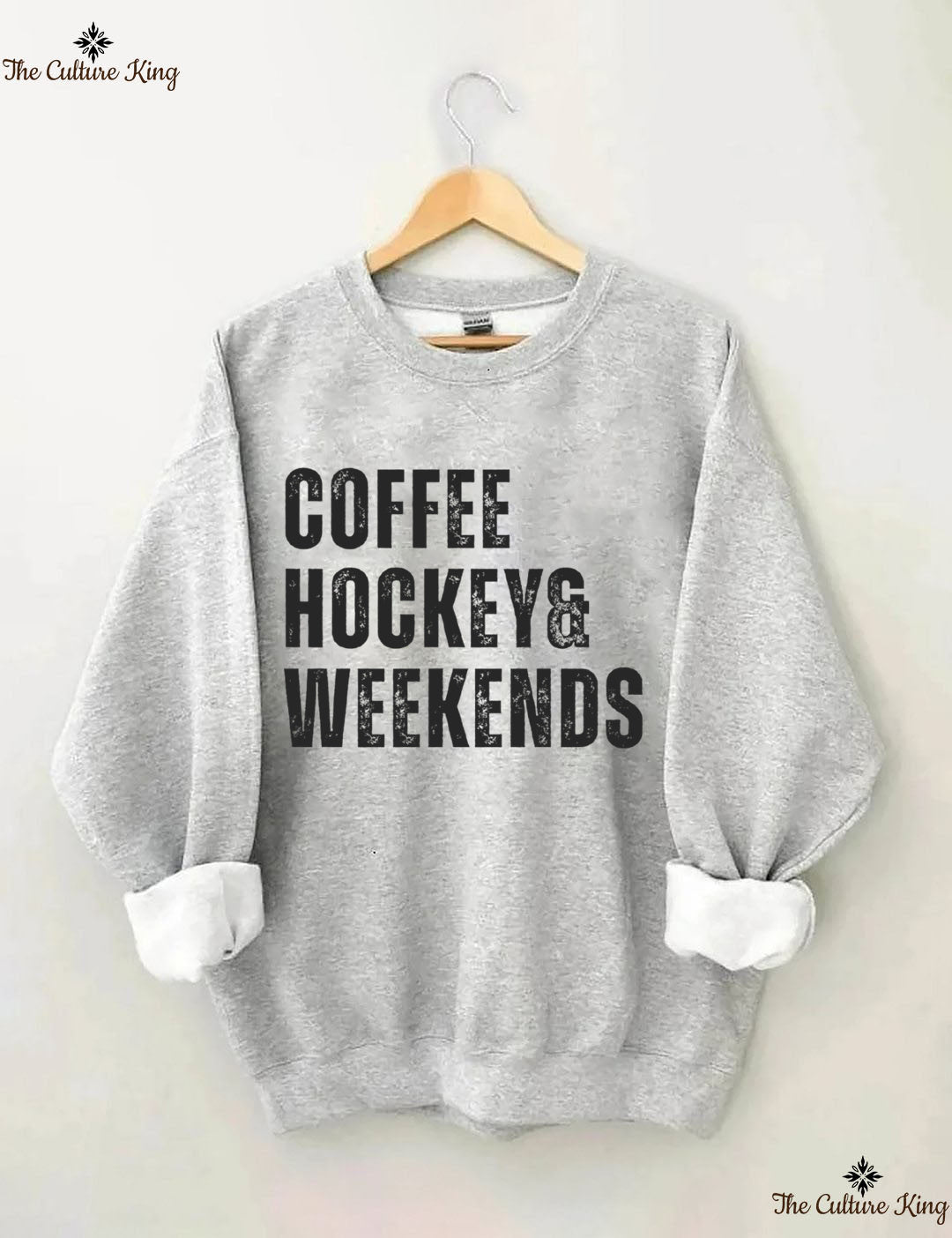 Coffee Hockey and Weekends Sweatshirt