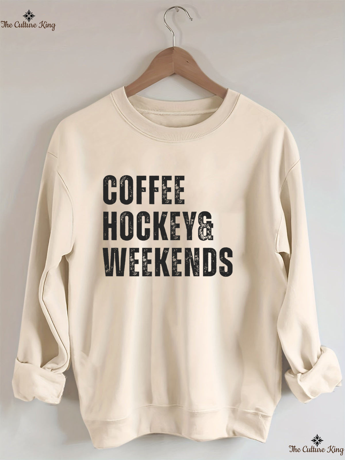Coffee Hockey and Weekends Sweatshirt