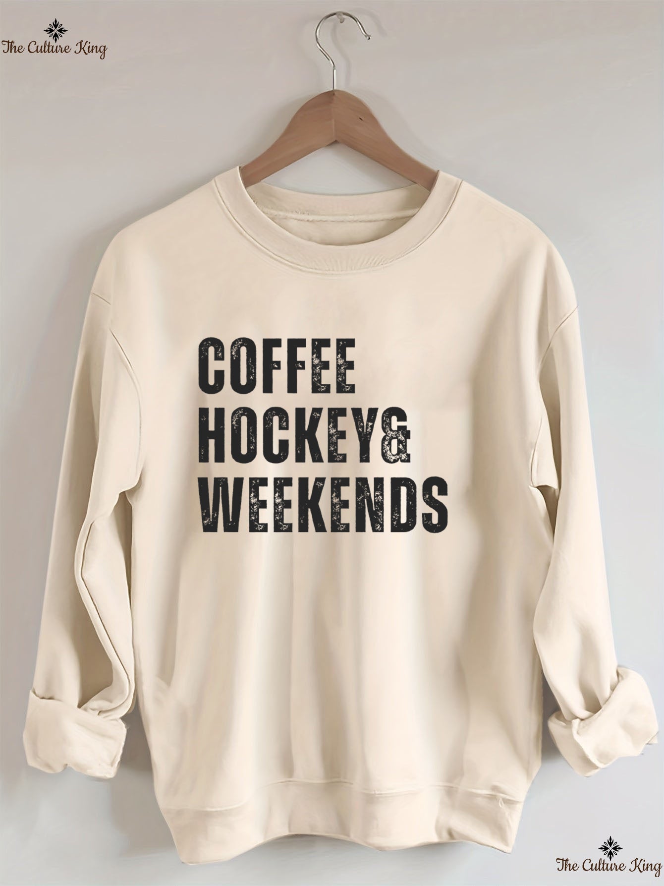Coffee Hockey and Weekends Sweatshirt