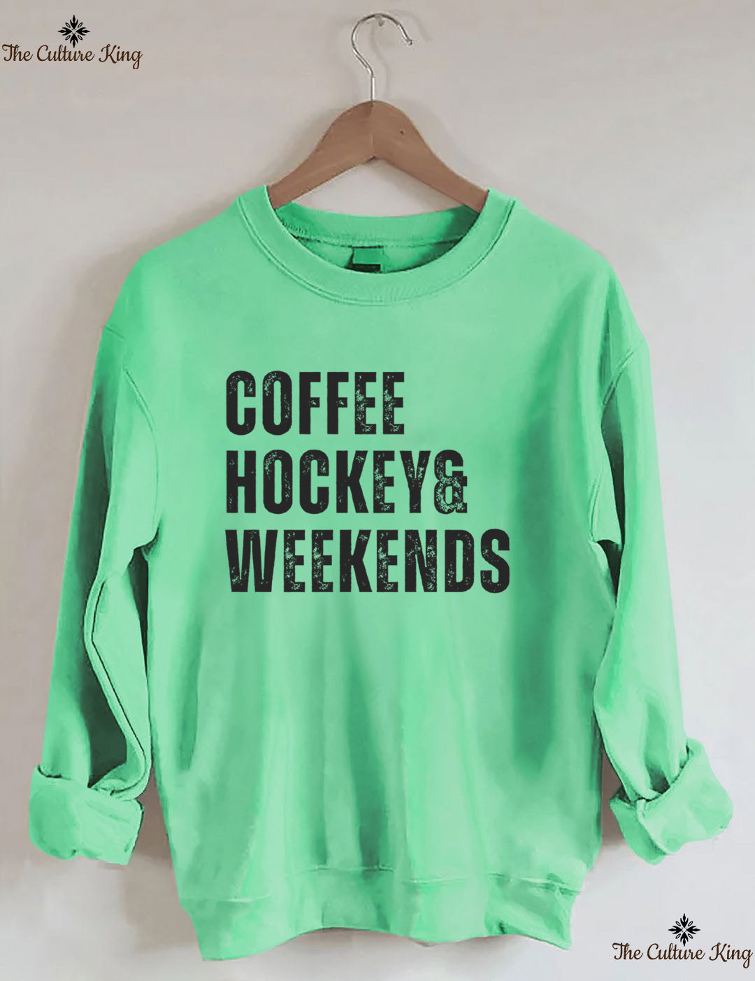 Coffee Hockey and Weekends Sweatshirt