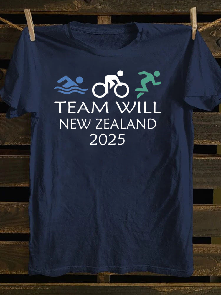 Custom Triathlon Crew  Sport Team T-Shirt