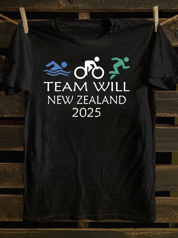 Custom Triathlon Crew  Sport Team T-Shirt