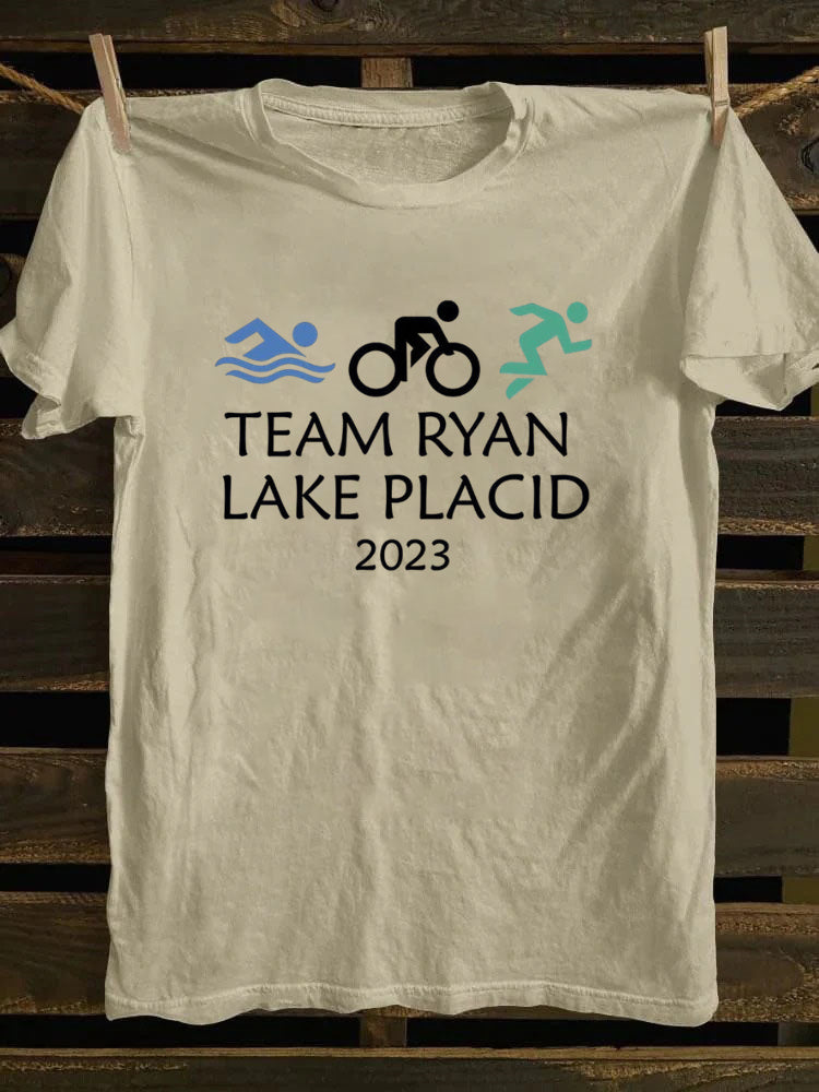 Custom Triathlon Crew  Sport Team T-Shirt