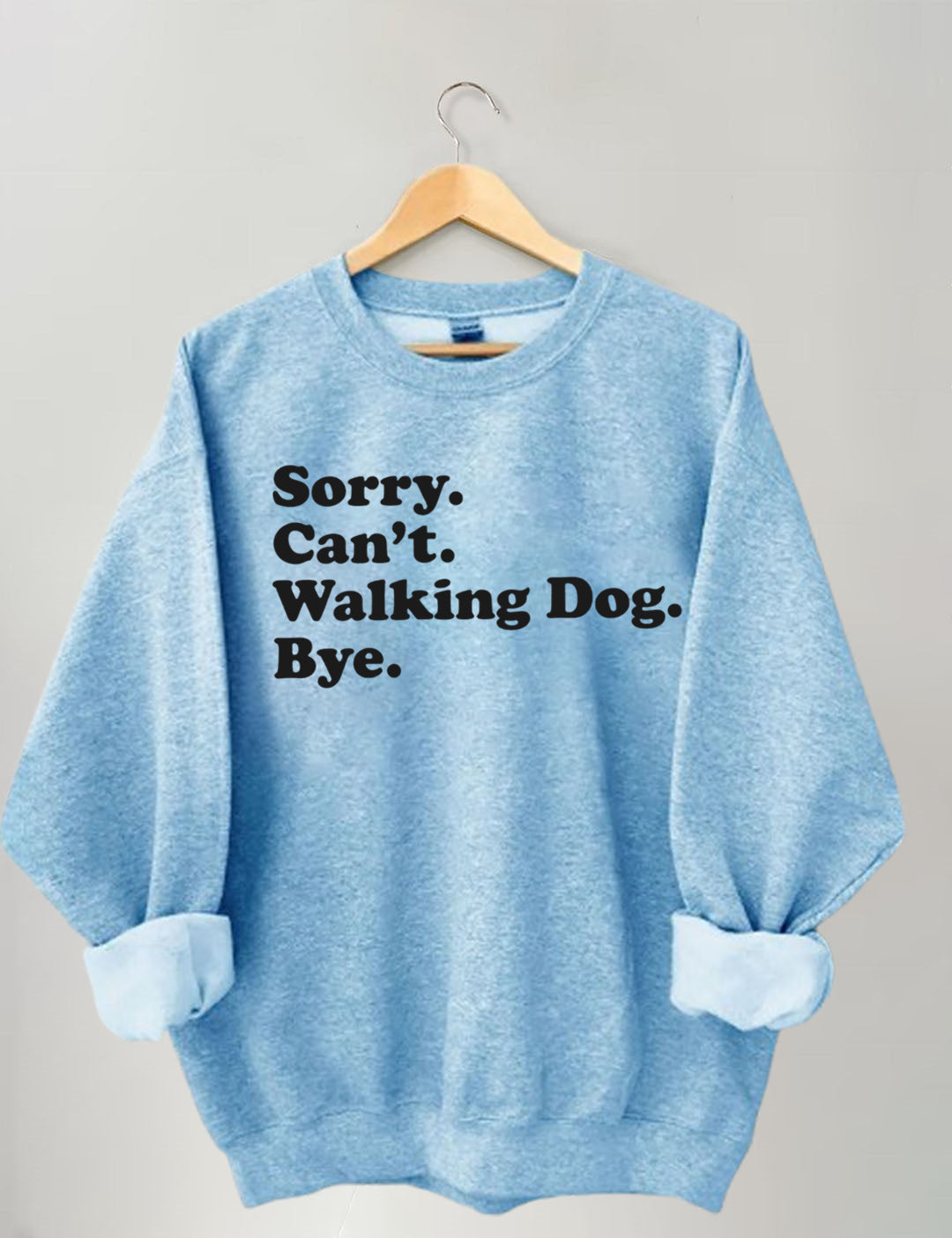 Sorry. Can't. Walking Dog. Bye. Sweatshirt