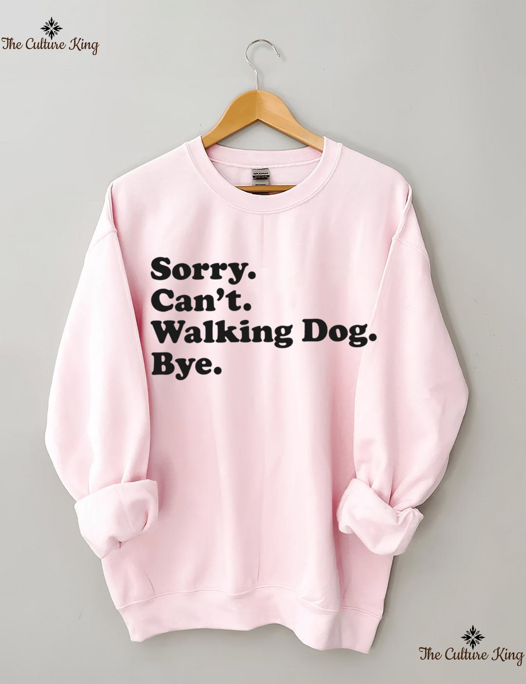 Sorry. Can't. Walking Dog. Bye. Sweatshirt