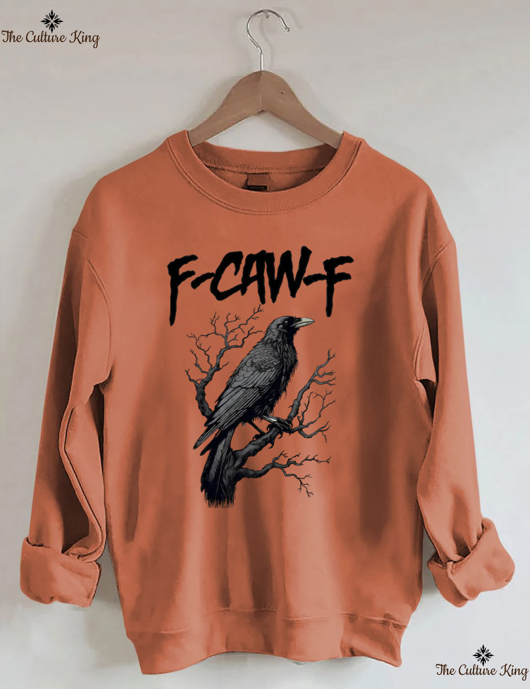 Unisex F-Caw-F Funny Crow，Black Crow Moonlit Raven Sweatshirt