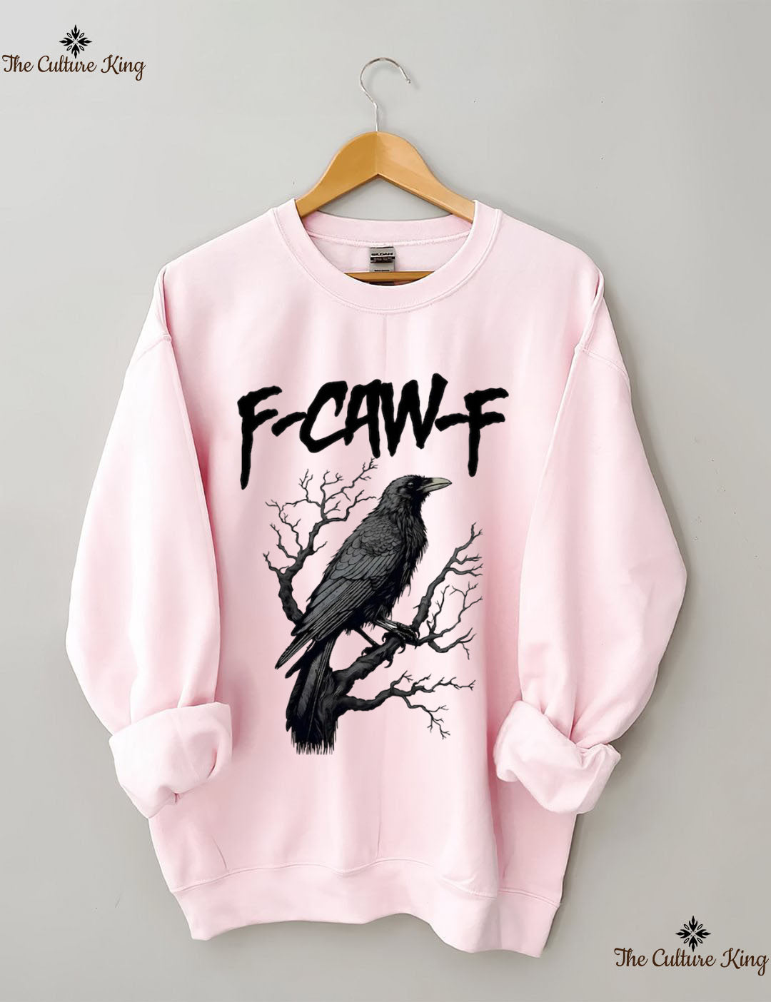 Unisex F-Caw-F Funny Crow，Black Crow Moonlit Raven Sweatshirt