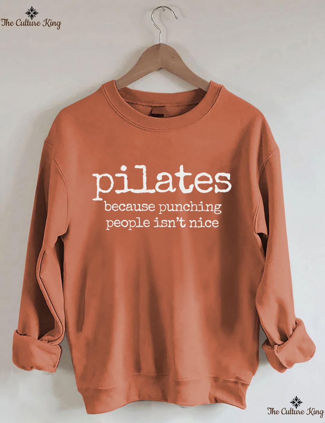 Pilates Because Punching People Isnt Nice Sweatshirt