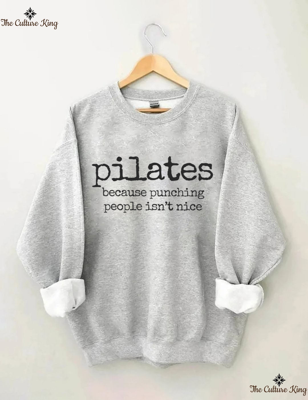 Pilates Because Punching People Isnt Nice Sweatshirt