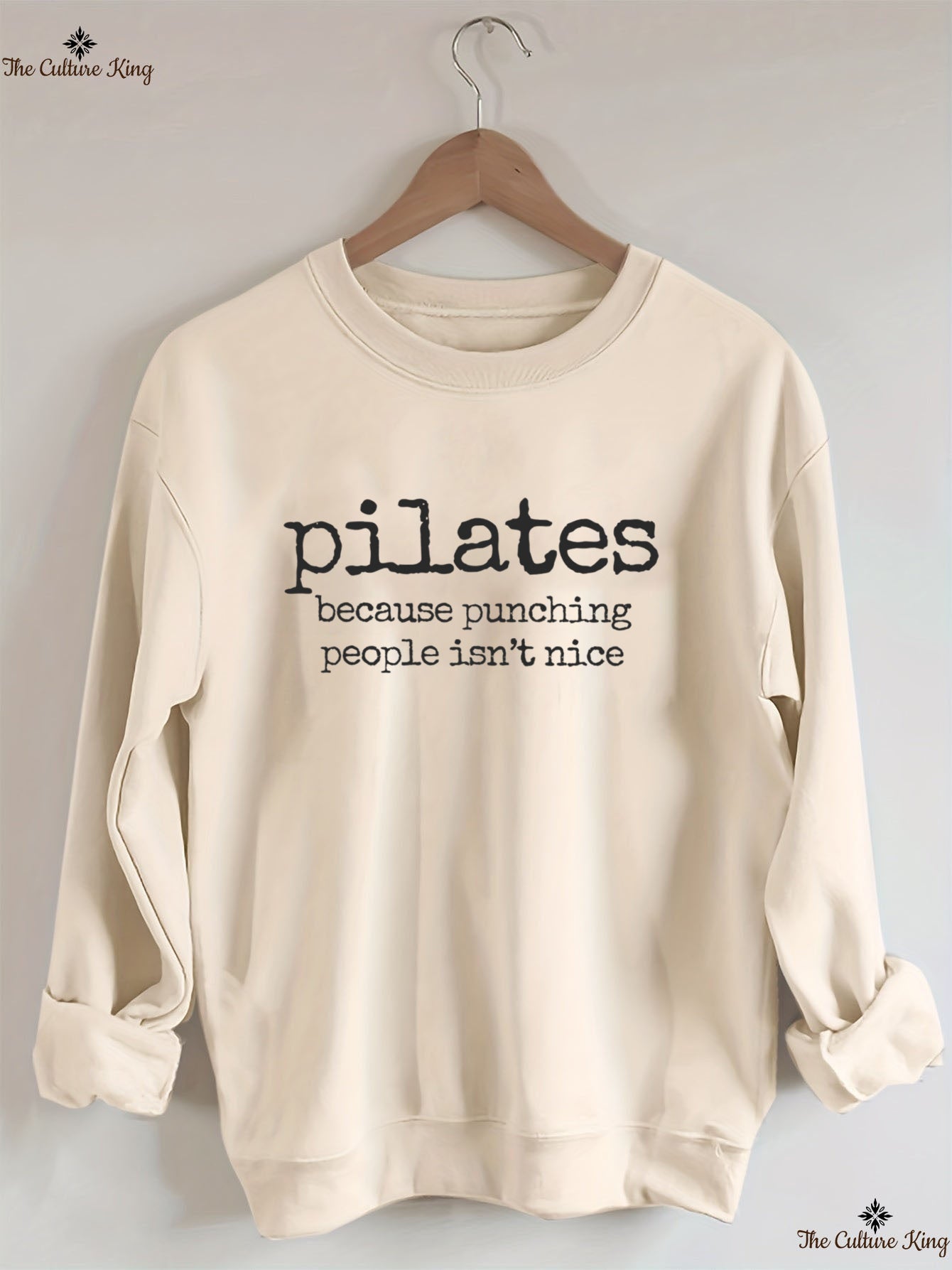 Pilates Because Punching People Isnt Nice Sweatshirt