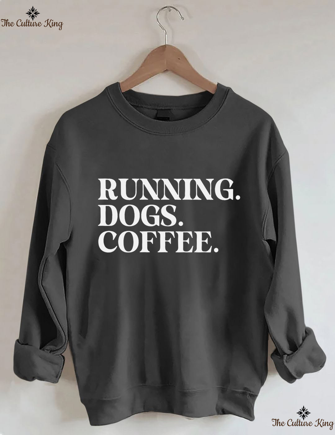 Running Dogs and Coffee Sweatshirt (You can customize this sweatshirt)