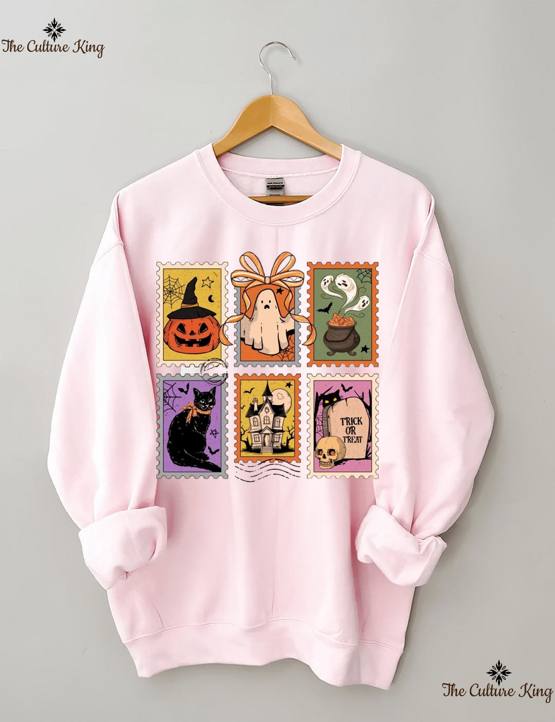 Retro Halloween Cat Ghost Sweatshirt