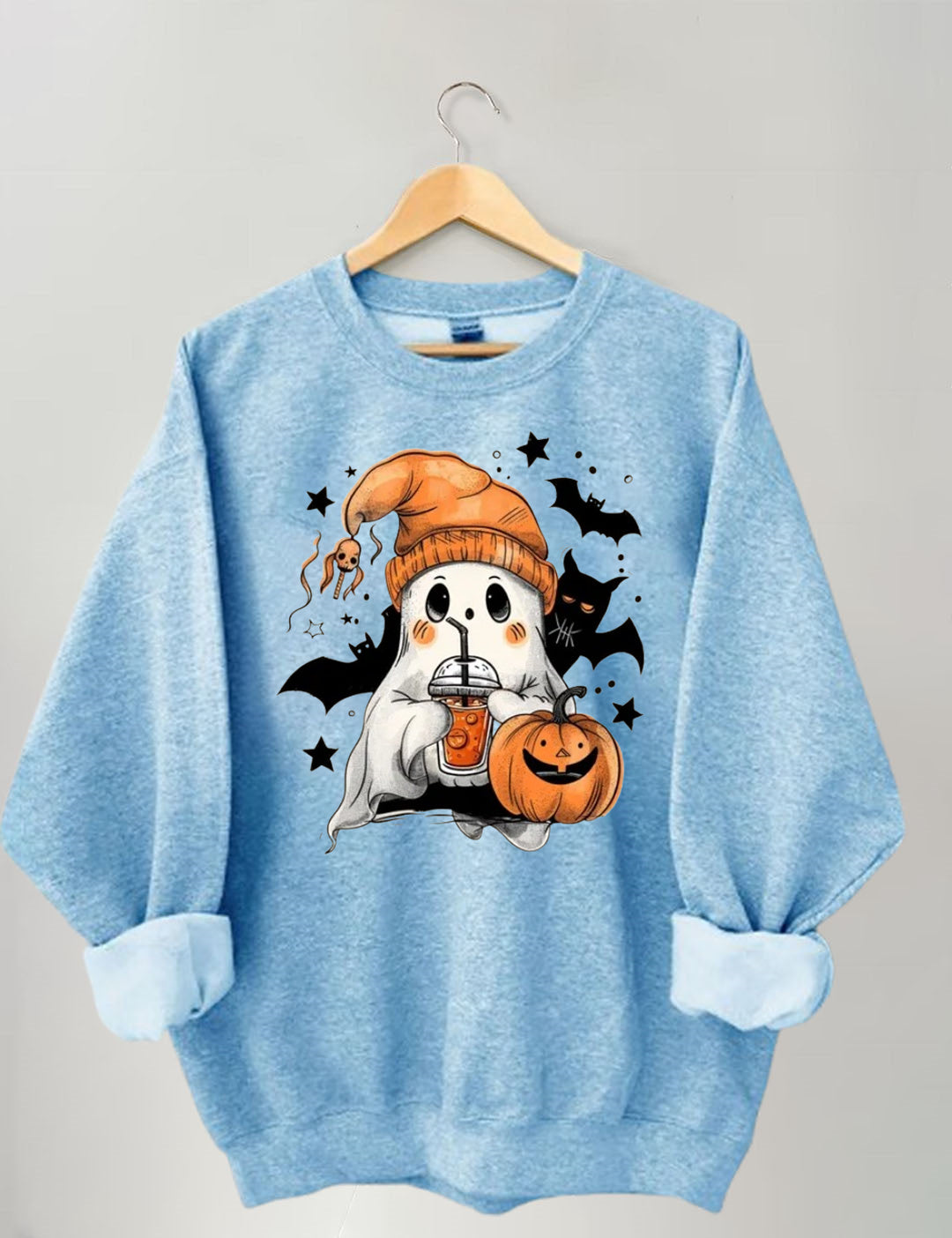 Ghost Pumpkin Ice Halloween Sweatshirt
