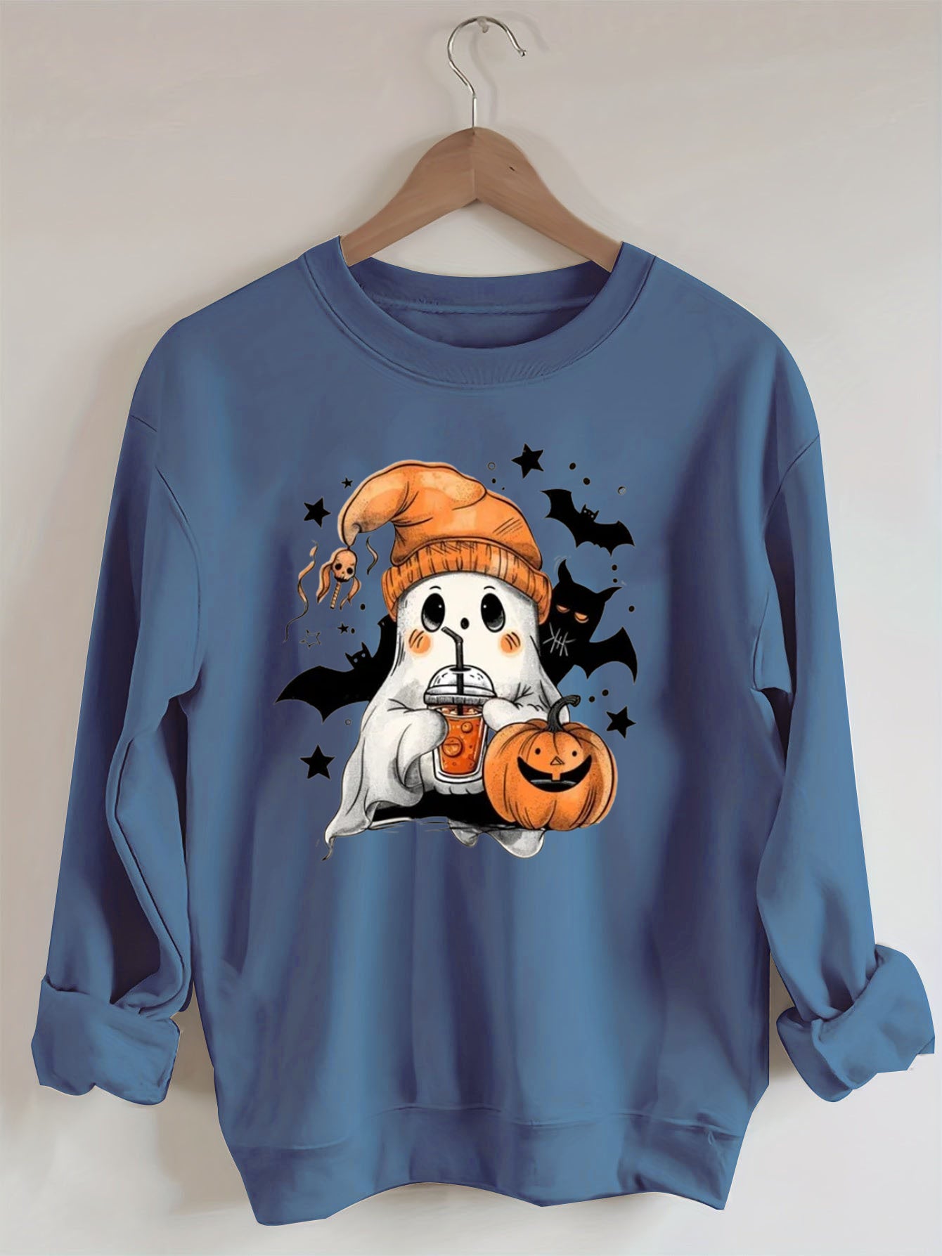 Ghost Pumpkin Ice Halloween Sweatshirt