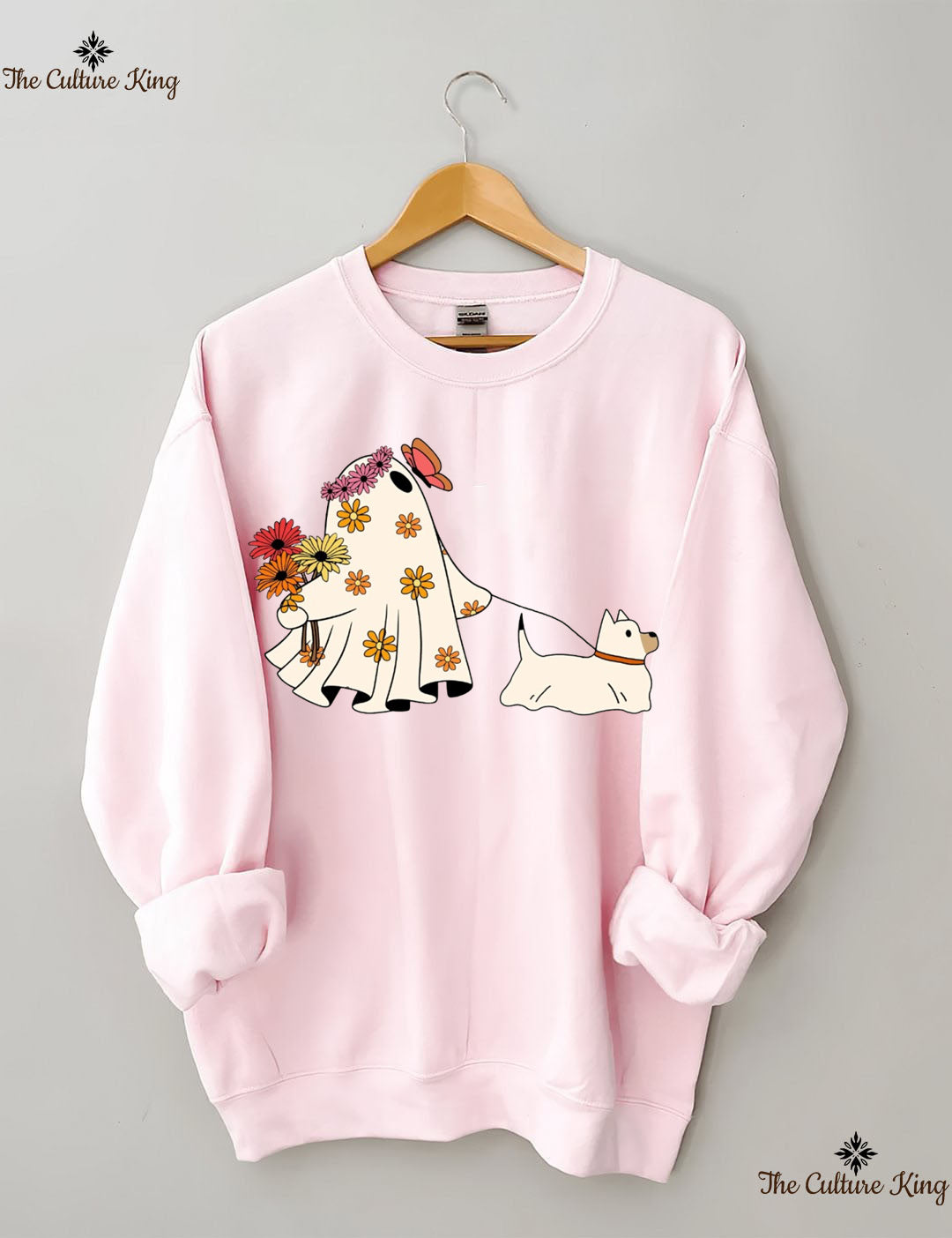 Ghost Walking Dog Halloween Sweatshirt