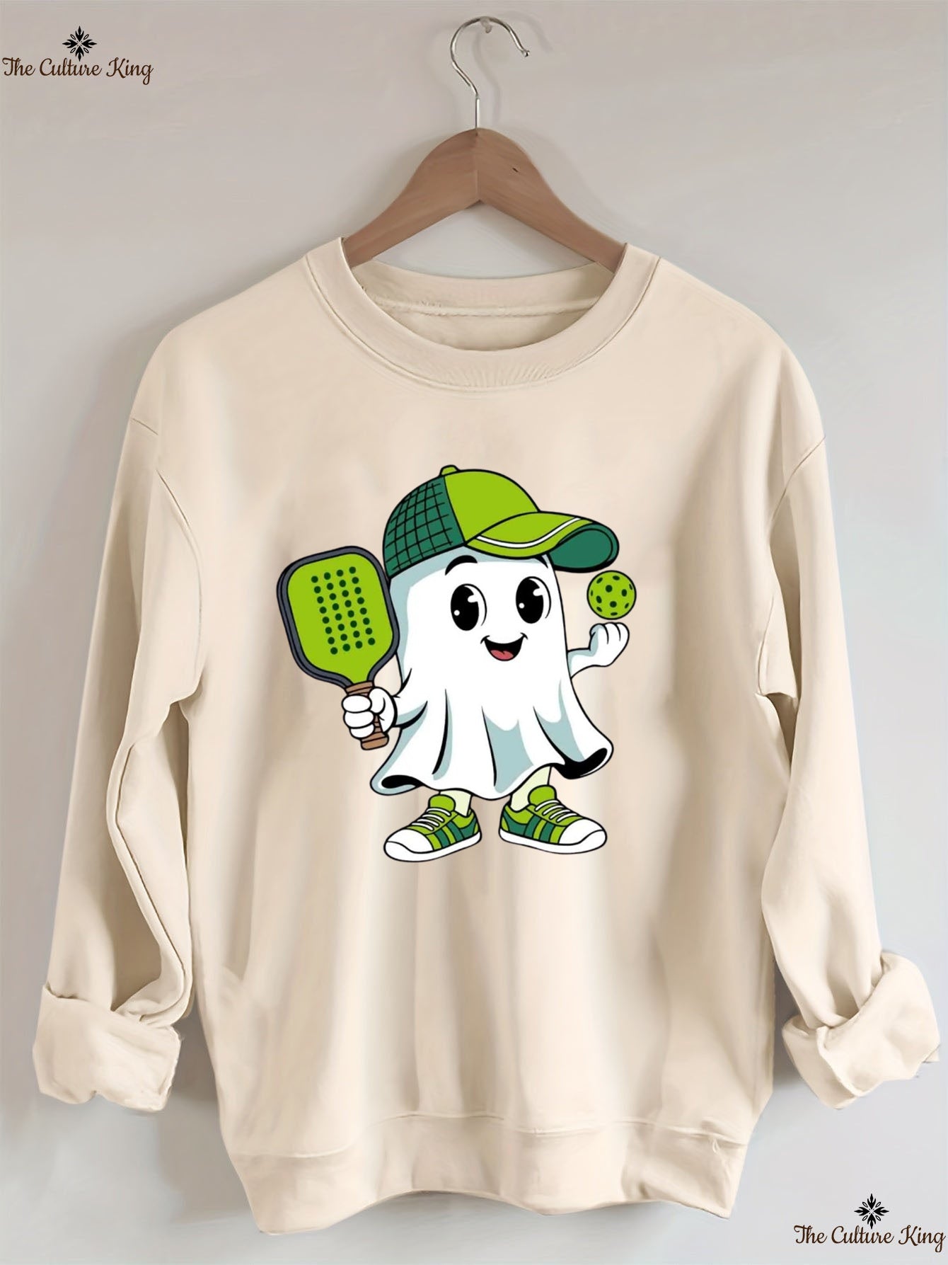 Ghost Pickleball Halloween Sweatshirt